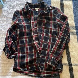 L.L. Bean plaid flannel button down